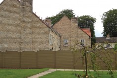 Natural gravel boards fitted with convex tops.
